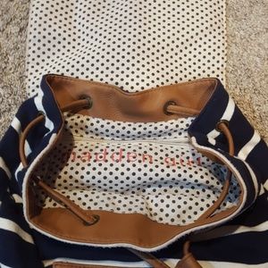 Madden Girl Bags - Madden girl navy and white stripped backpack Madden Girl Bags - Madden girl navy and white stripped backpack